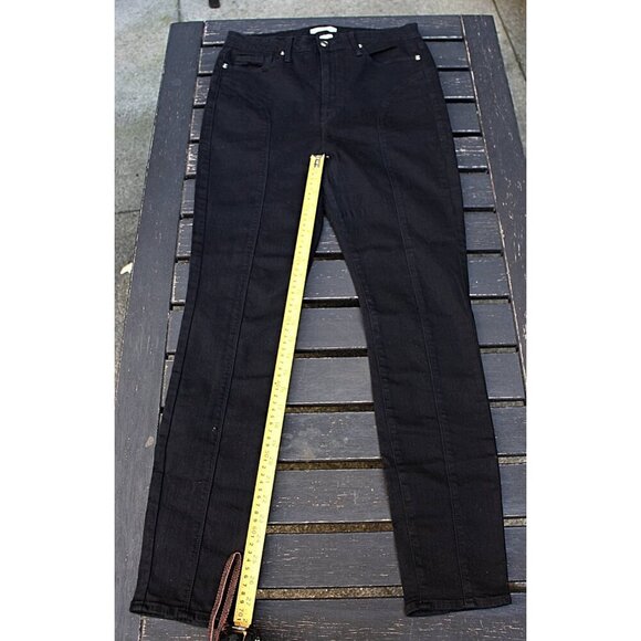 Good American - sz 14/32 - Good Waist Slim Leg w/Front Seam, STRETCH, Blackout - Picture 7 of 10